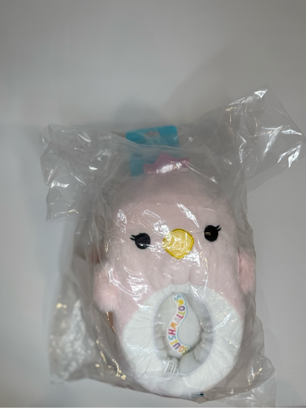 Squishmallows Alyssa The Swan White & Pink Bird Slipper 4-5